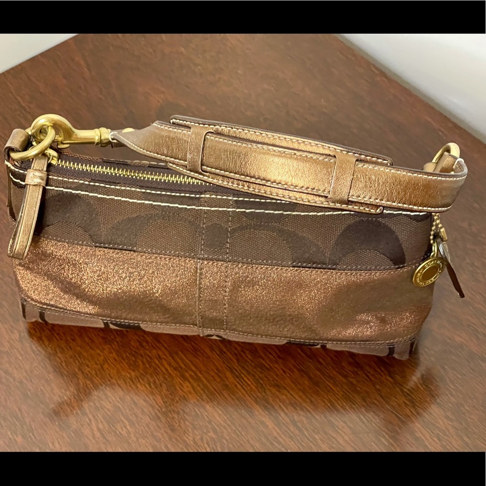 Coach mini dark brown bag